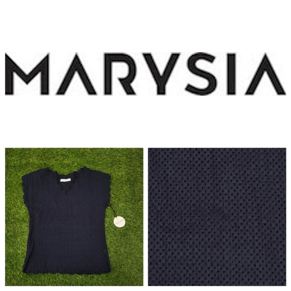 NWT Marysia Swim Beach Cover Up Top in Navy MSRP $198 Size 4